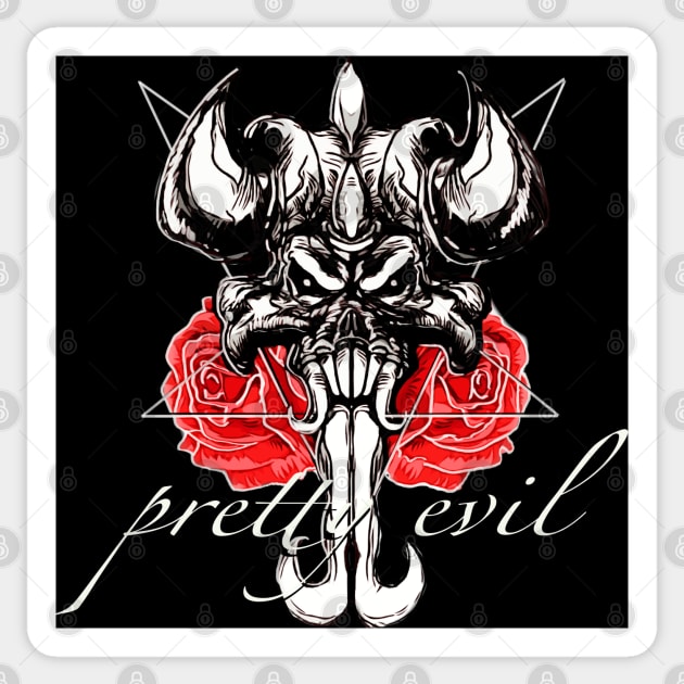 Pretty Evil Color (black) Sticker by GodsBurden